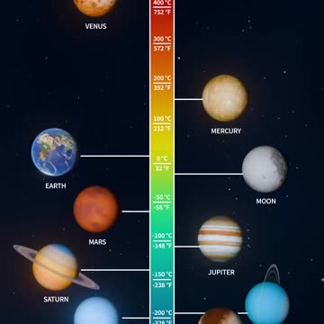 Solar System temperatures - planet temperatures