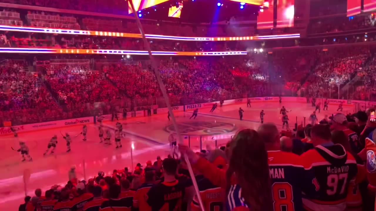 Edmonton was having a great time at the hockey game