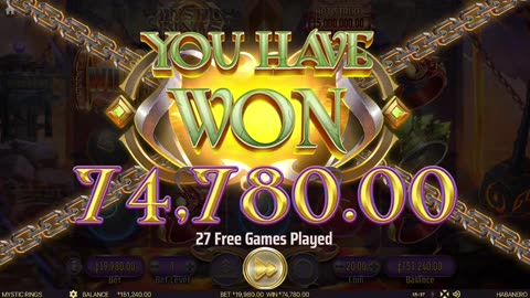 Mystic Rings Super Mega Wins in Free Spins