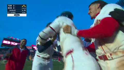 MLB - Trevor Story wins it in the 10th for the @RedSox!