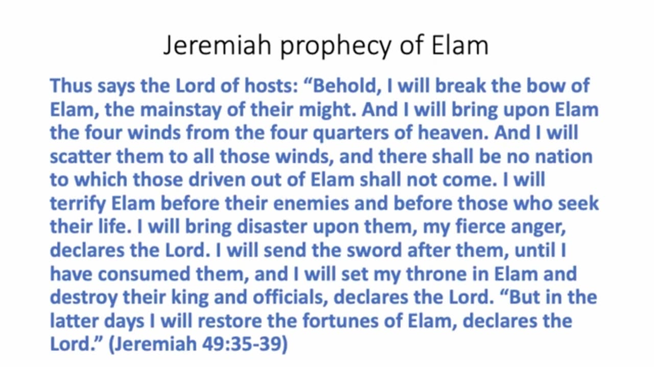 The War of Gog and Magog & Elam prophecies over Israel
