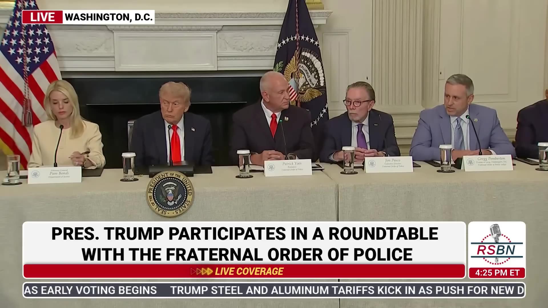 President Trump Holds Roundtable with The Fraternal Order of Police - 6524