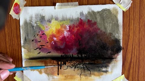 Acrylic painting tutorial ｜ painting name -pre rearrangement ｜