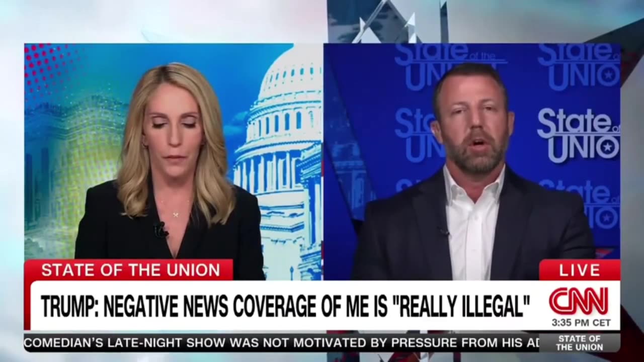 R-Sen Mullin Calls Out Medias Negative Coverage Of Trump