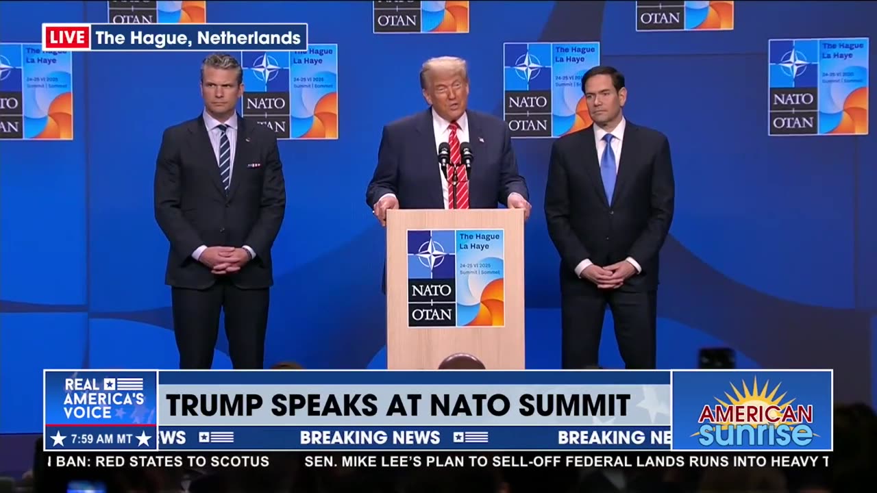 PRESIDENT TRUMP TAKES THE STAGE AT NATO