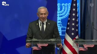 Netanyahu addresses a Democrat and Republican U.S. Congressional delegation