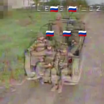 Ukrainian Drone Smashes into Overloaded Truck