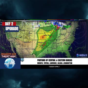 🌪️ Convective Outlook Day 2 Update: Strong Tornadoes Possible in KS! 3/31/25 #shorts #stormupdate
