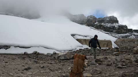 Ricardo on his way down from the glacier #nevadoampay #apurimac