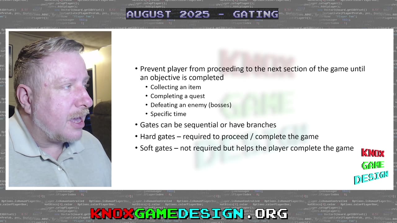 Gating - Knox Game Design, August 2025