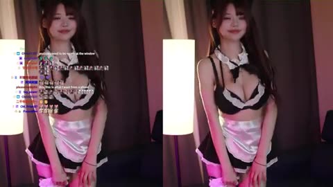 Hot girl dance in maid outfit