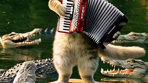 Forró numa fria #forró #cat #ai #crocodile #animation