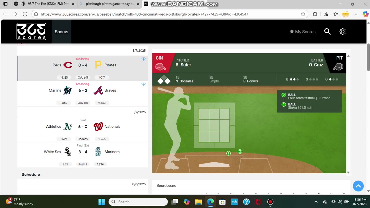 AUGUST 7 2025 MLB BASEBALL: CINCINNATI REDS VS PITTSBURGH PIRATES PART 9