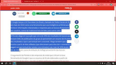 Google enfrenta primeiros processos de empresas de mídia por resumos de IA