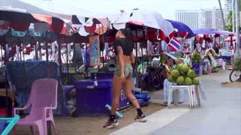 Scenes from Pattaya Beach, Thailand