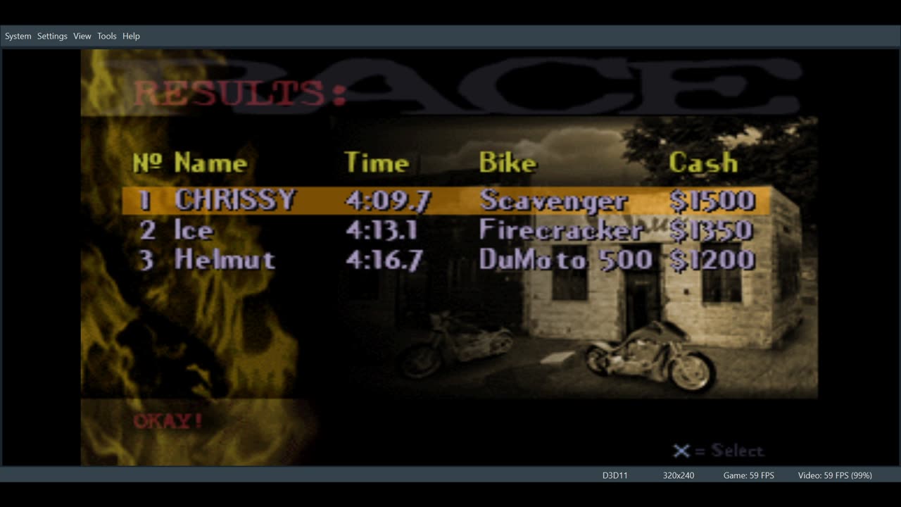 Road Rash 3D PSX Afternoon with Christine