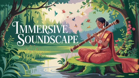Immersive Soundscape | Bansuri & Nature Sounds for Stress Relief