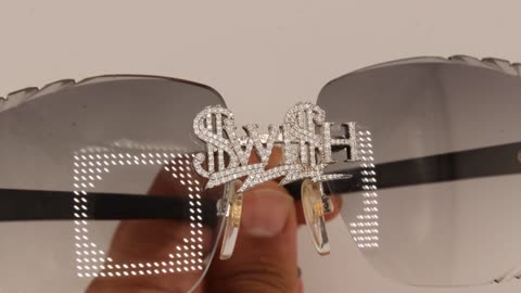 Custom Text Nose Bridge in pure silver moissanite Set