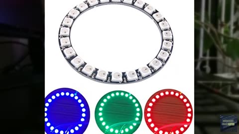 Stemedu 2PCS Colorful 24 Bits LED Ring Light Individually Addressable WS2812B 50