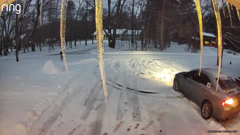 Volvo Stylishly Swerves Into Driveway