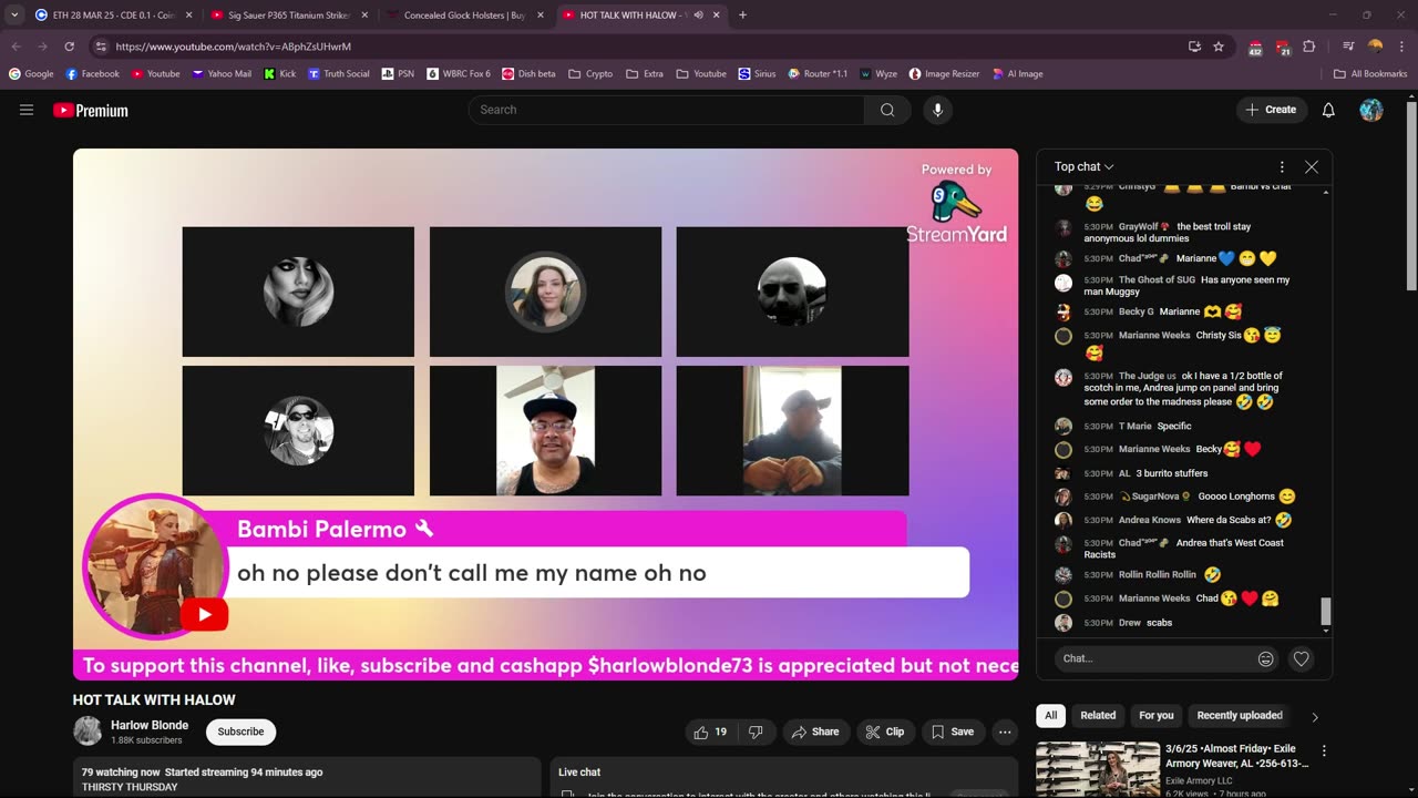 Drunk deer and har-hoe on stream