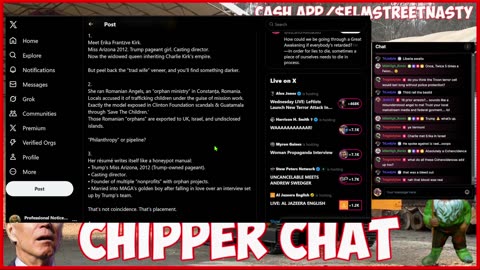 🔴Is Erika Kirk a Mossad Honeypot? | Chipper Chat 399.92