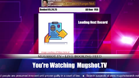 Mugshot TV - Live Arrest Booking Video Stream