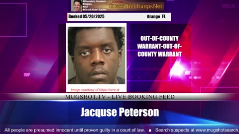 Mugshot TV - Live Arrest Booking Video Stream