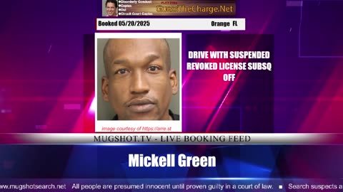 Mugshot TV - Live Arrest Booking Video Stream