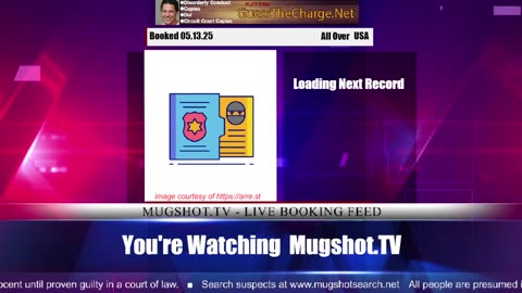 Mugshot TV - Live Arrest Booking Video Stream