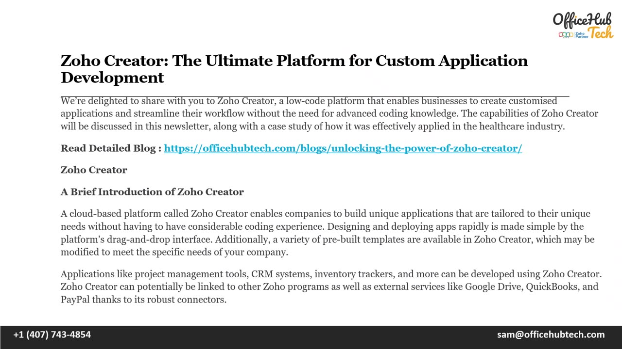 Zoho Creator: The Ultimate Platform for Custom Application Development