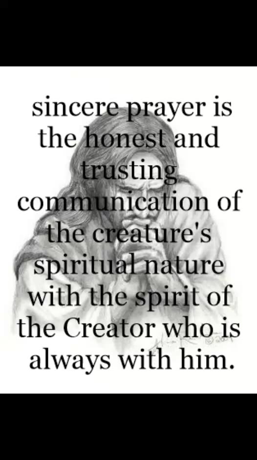 Sincere prayer