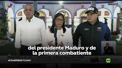 Delcy Rodríguez transmite el "clamor nacional": liberar a Maduro y su esposa