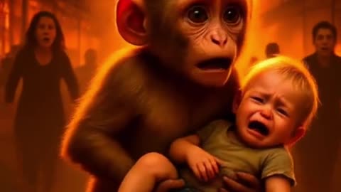 “Heartwarming Moment: Giving Emotional Support to a Hungry Monkey 🐒❤️🍌”