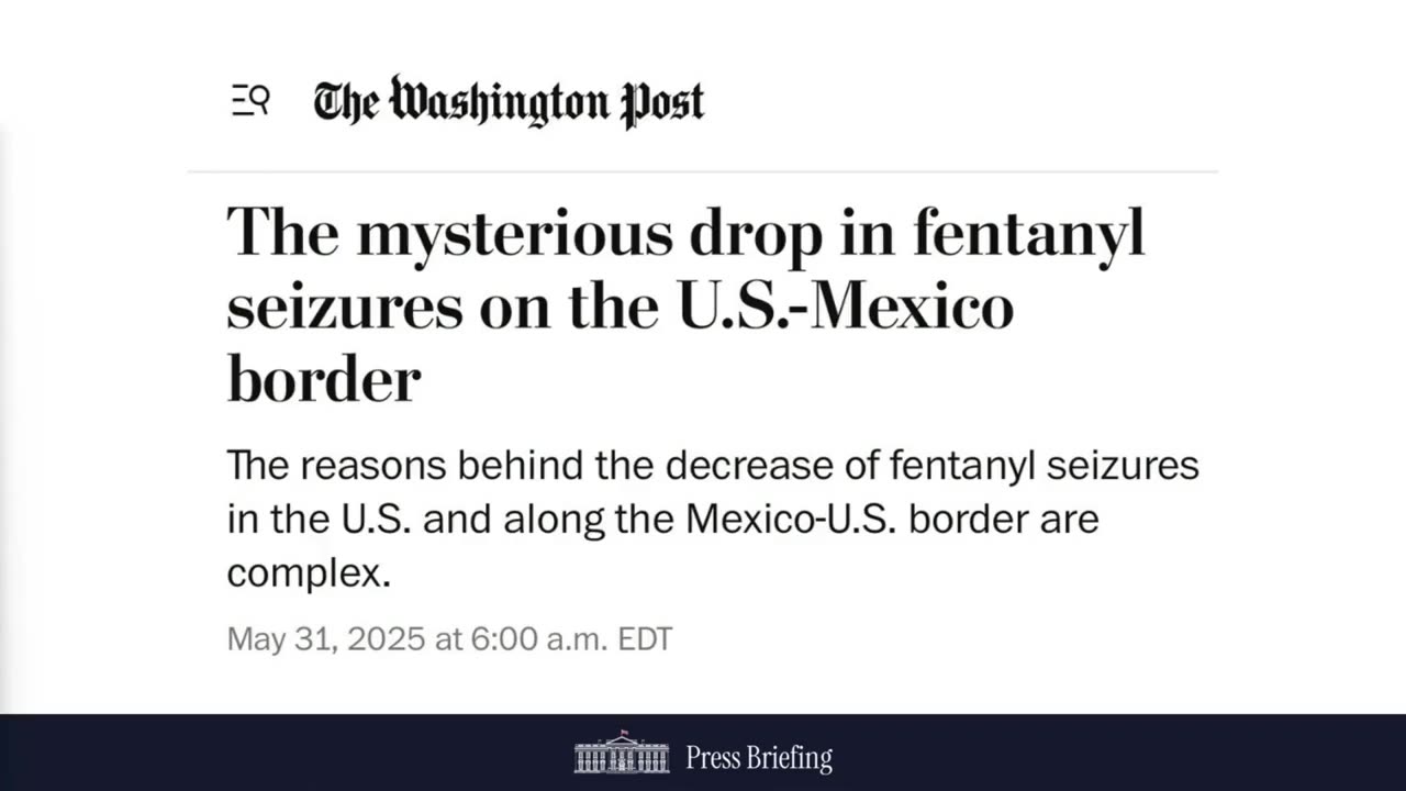 The mysterious drop in Fentanyl seizures on the US Mexico border.