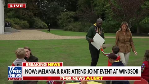 First lady Melania Trump and Princess Kate Middleton step out together at Windsor
