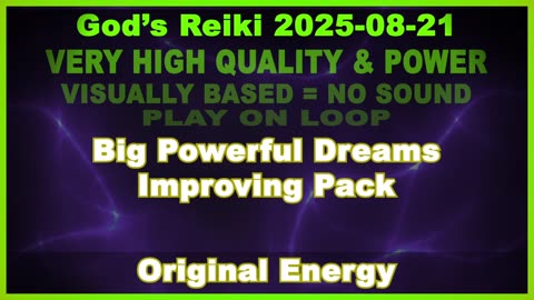 God's Reiki | Big Powerful Dreams Improving Pack - 4 Intentions