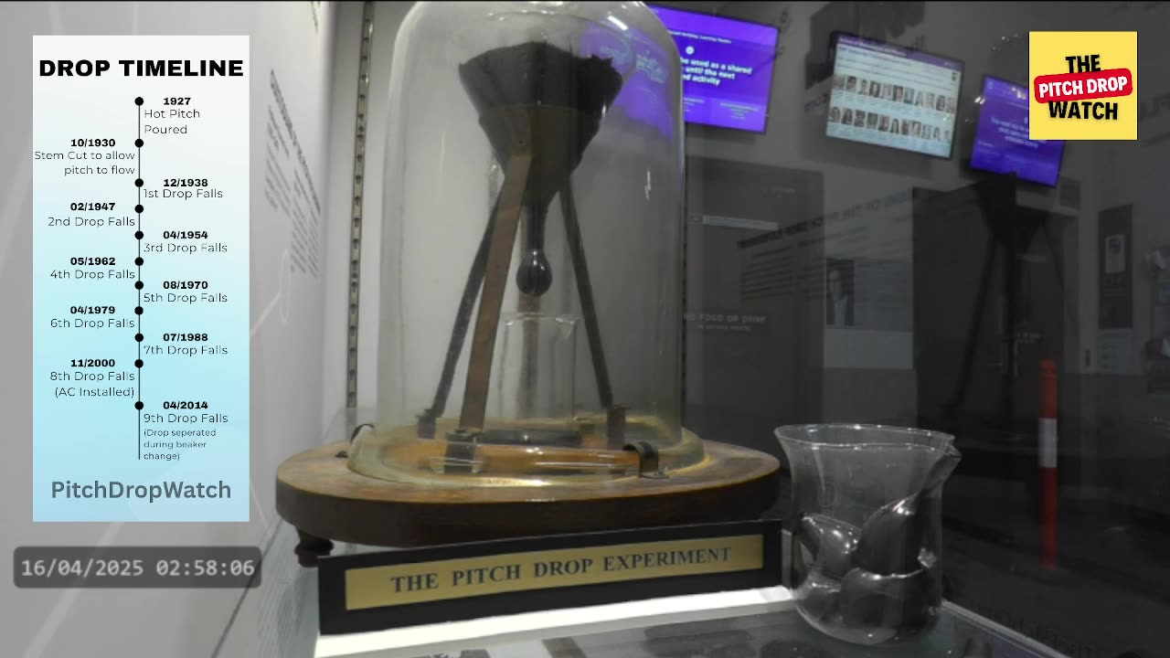FULL 9-HOUR VOD: Relax/Study with the 98-Year Pitch Drop Experiment (Lofi Beats)