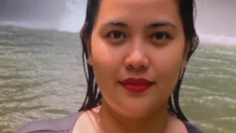 woman bathing with beautiful flowing water, relaxing atmosphere