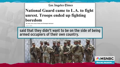 'Not about crime': Maddow CRACKS OPEN Trump's real motives in deploying the National Guard to D.C.