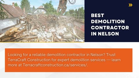 Best Demolition Contractor in Nelson - www.terracraftconstruction.ca