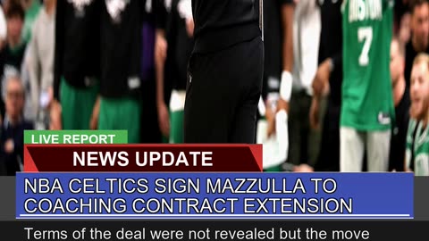 Nba Celtics Sign Mazzulla to Coaching Contract Ext