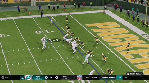 Madden 25 Green Bay Packers Franchise Year 1 Game 12 Dolphins Vs Packers CPU Vs CPU