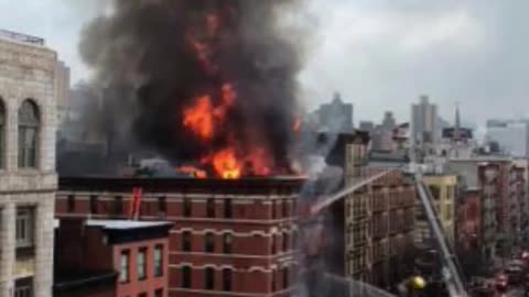 AN APARTMENT COMPLEX EXPLODES IN MANHATTAN