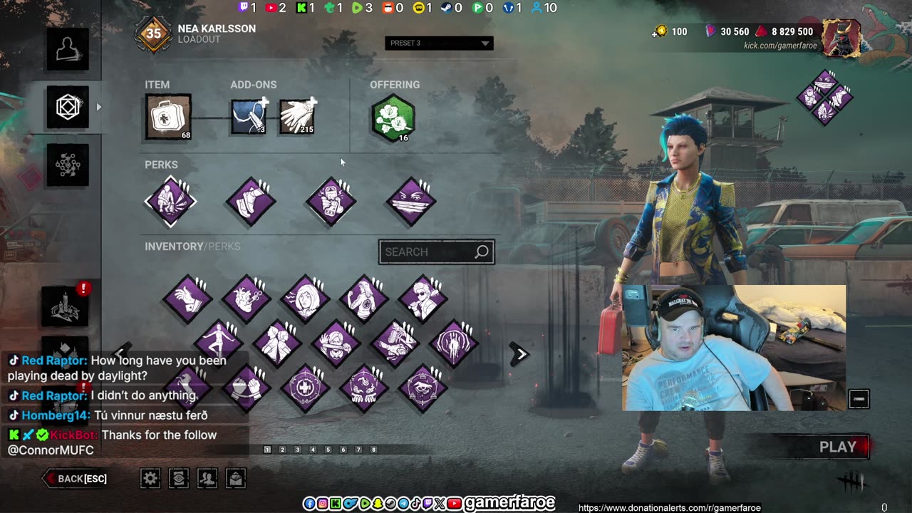 playing dead by daylight already in red grade 1 survivior