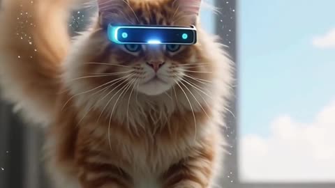 Future Kitty from 2125 🚀😺 | Cute Cat in Sci-Fi Mode #Shorts