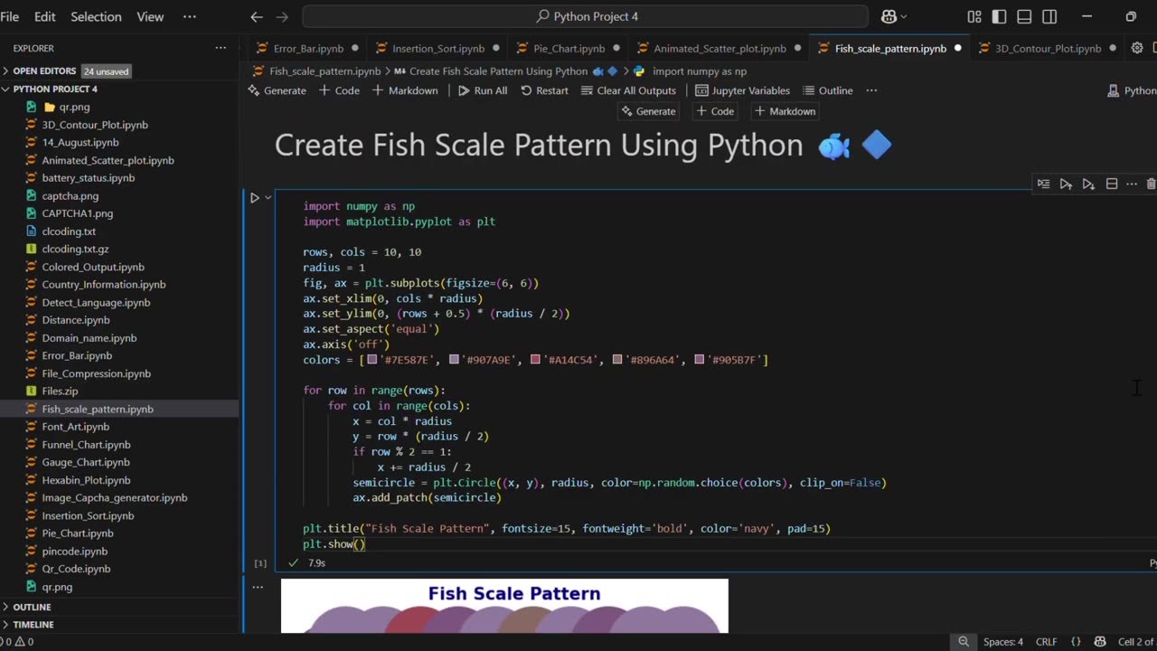 Create Beautiful Fish Scale Patterns with Python