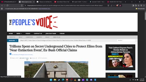 SECRET UNDERGROUND CITIES TO PROTECT ELITES FROM "NEAR EXTICTION EVENT." (WW3)
