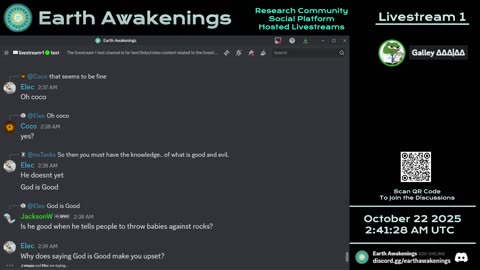 Earth Awakenings - Livestream 1 - #4097 - Live on Rumble/Youtube/X-Twitter/Twitch