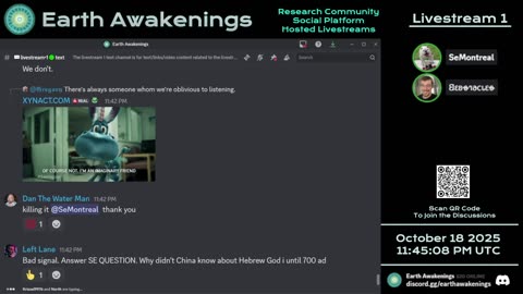 Earth Awakenings - Livestream 1 - #4091 - Live on Rumble/Youtube/X-Twitter/Twitch